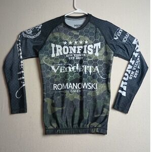 Ironfist Rash Guard Compression Shirt Long Sleeve Camo Gym Vendetta XS‎ Camo G
